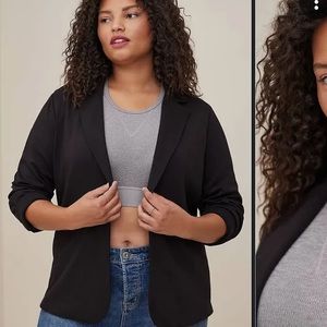 Torrid Black Jersey Blazer
